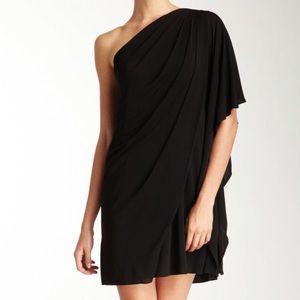 Short/ one shoulder black dress by Mark & James